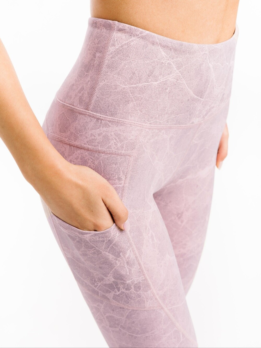 Pink Digital Granite Pocket Light n Tight Hi-rise 7/8 24"